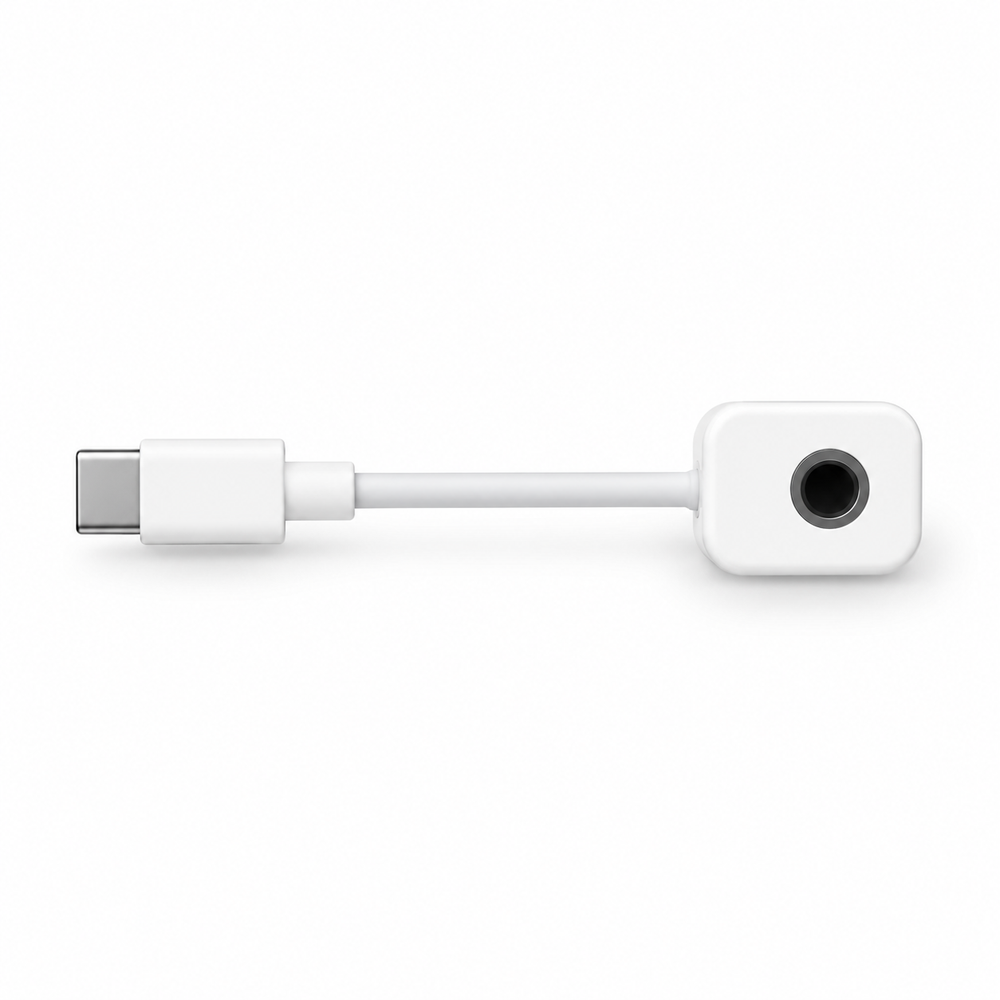 Adaptateur USB-C vers jack 3,5 mm blanc MAXPROMO
