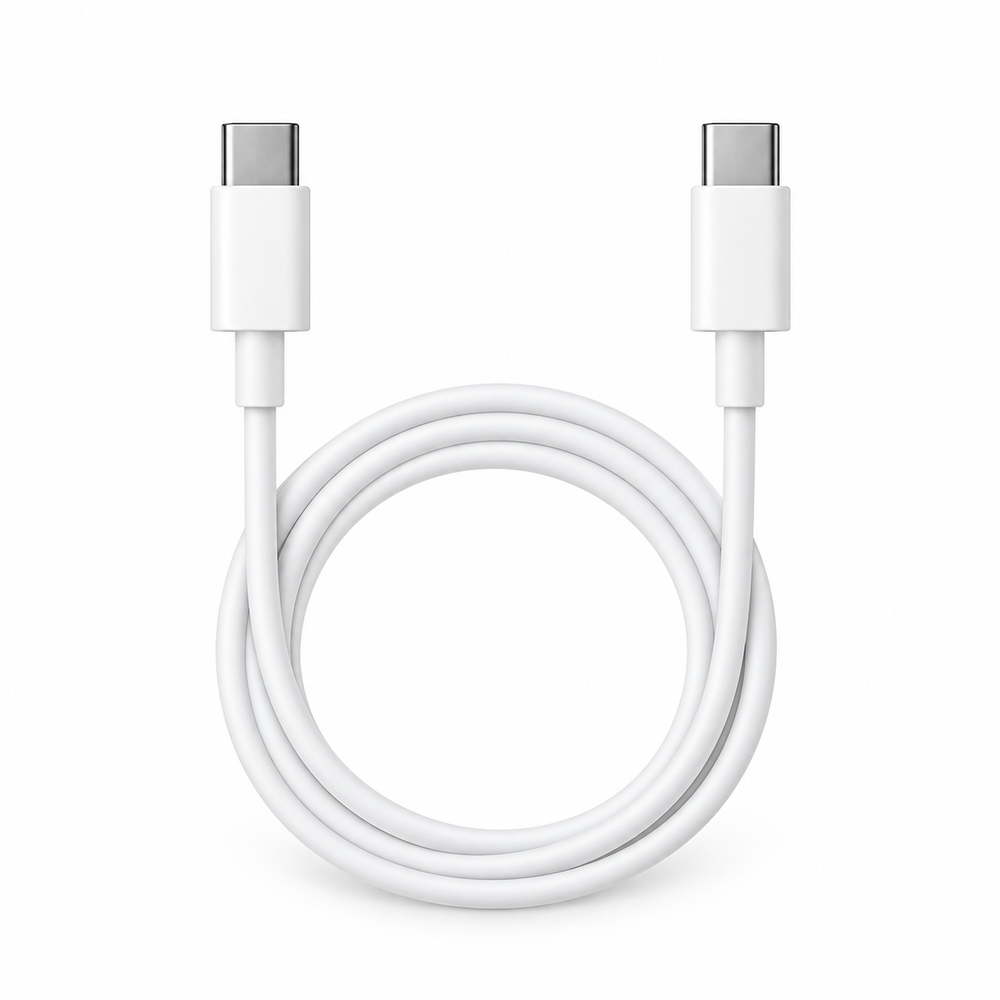 Câble USB-C vers USB-C blanc MAXPROMO