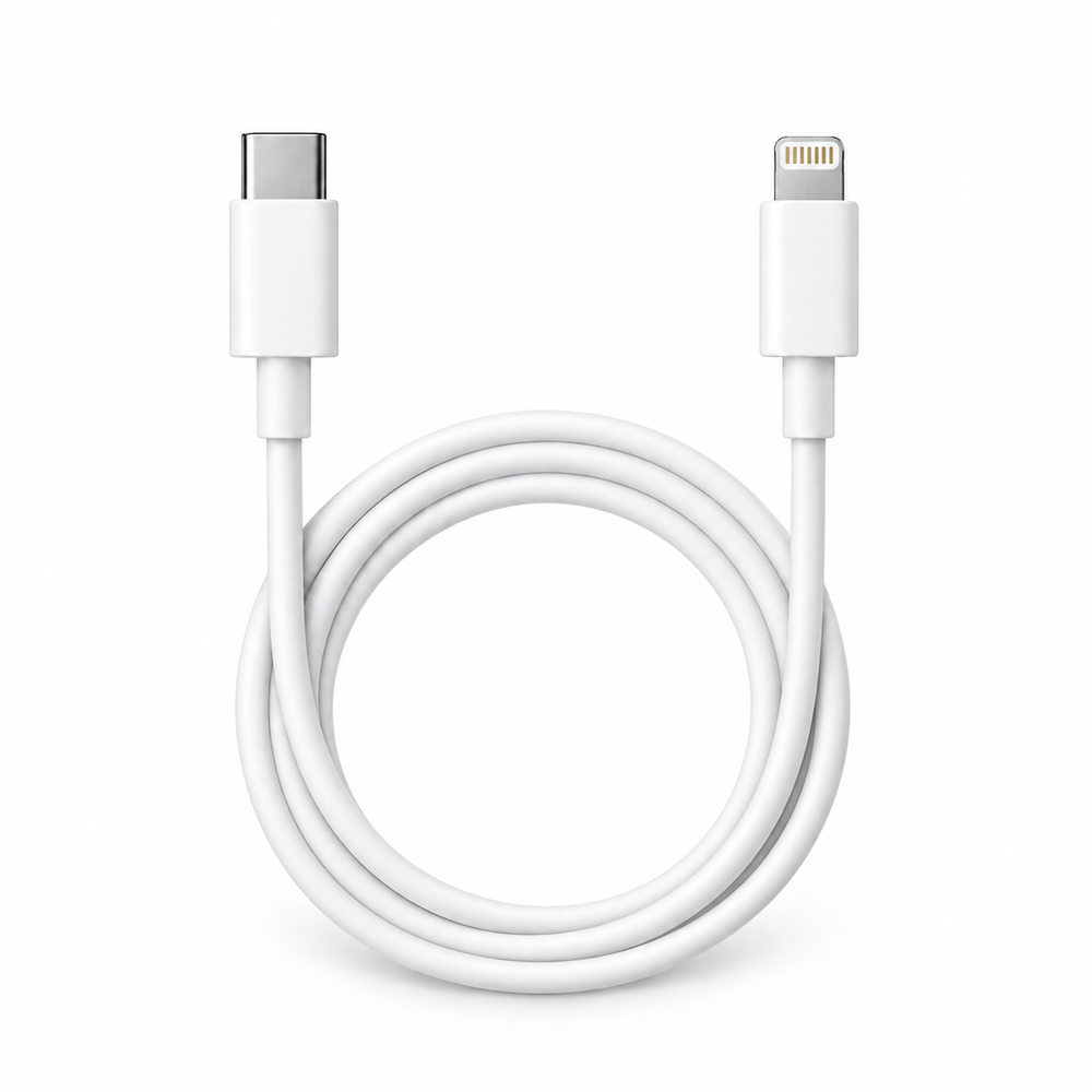 Câble USB-C vers Lightning blanc MAXPROMO