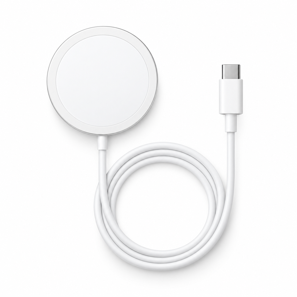 Chargeur magnétique compatible MagSafe blanc MAXPROMO