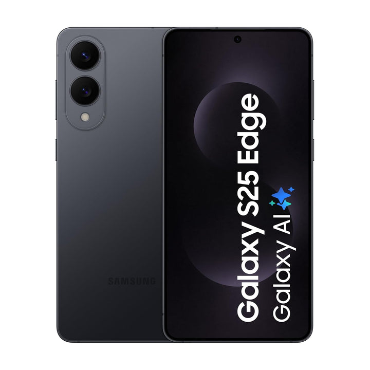 Samsung Galaxy S25 Edge Noir - visuel MAXPROMO avec nom du modèle