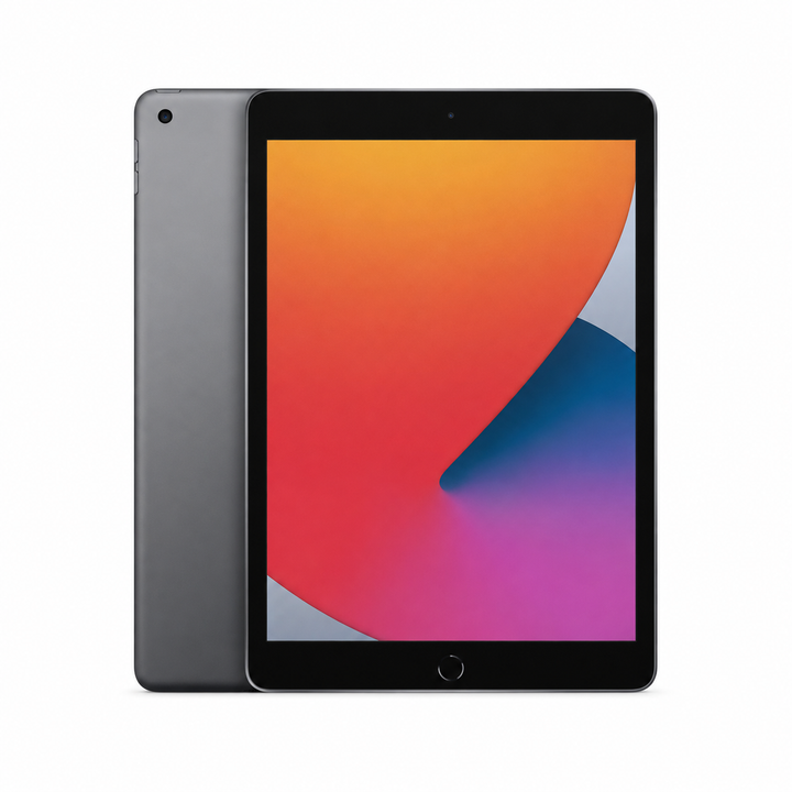 Apple iPad 10.2 2020 Gris sidéral - vue avant et arrière