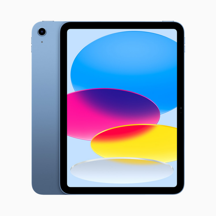 Apple iPad 10e génération 2022 Bleu - vue avant et arrière