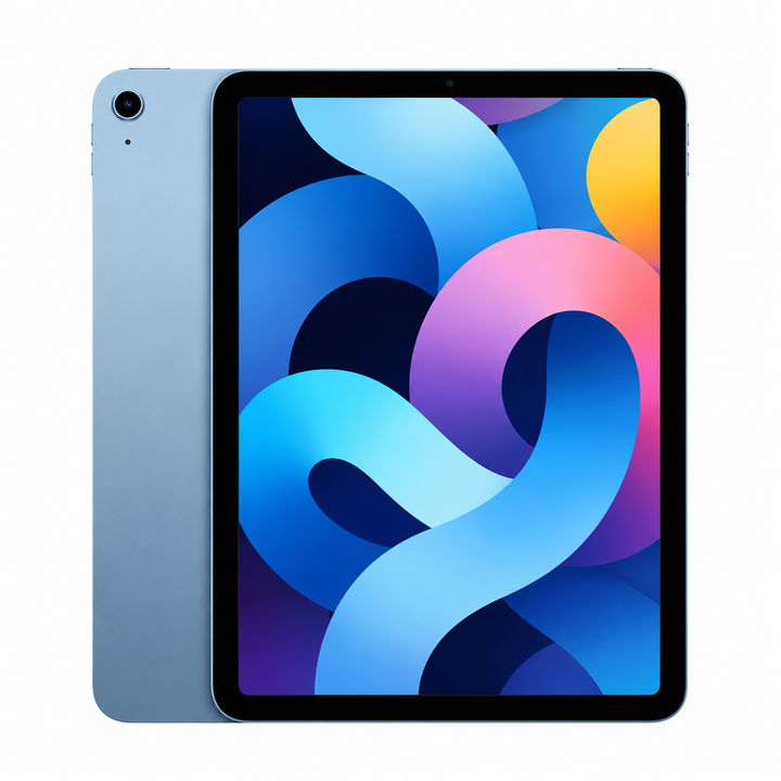 Apple iPad Air 5 2022 Bleu - vue avant et arrière