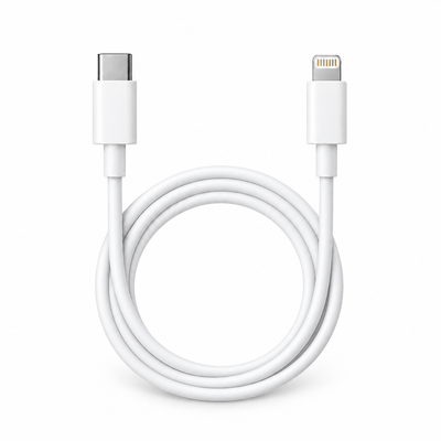 Câble USB-C vers Lightning blanc MAXPROMO