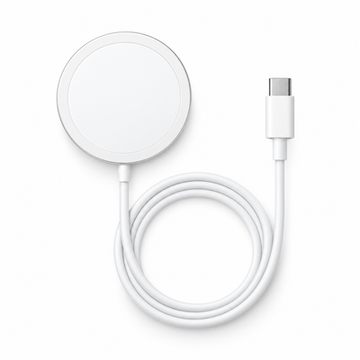 Chargeur magnétique compatible MagSafe blanc MAXPROMO